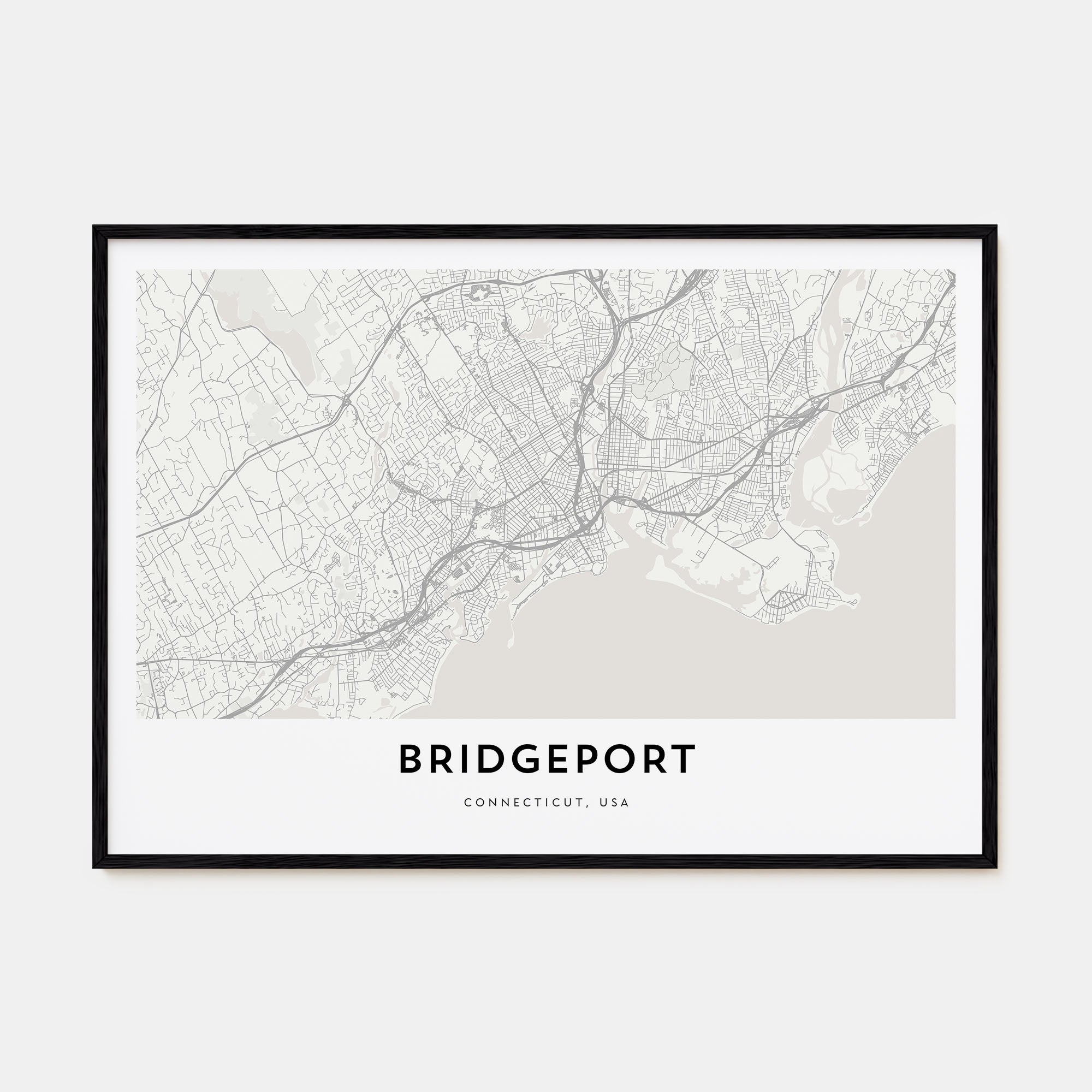 Bridgeport Map Landscape Poster