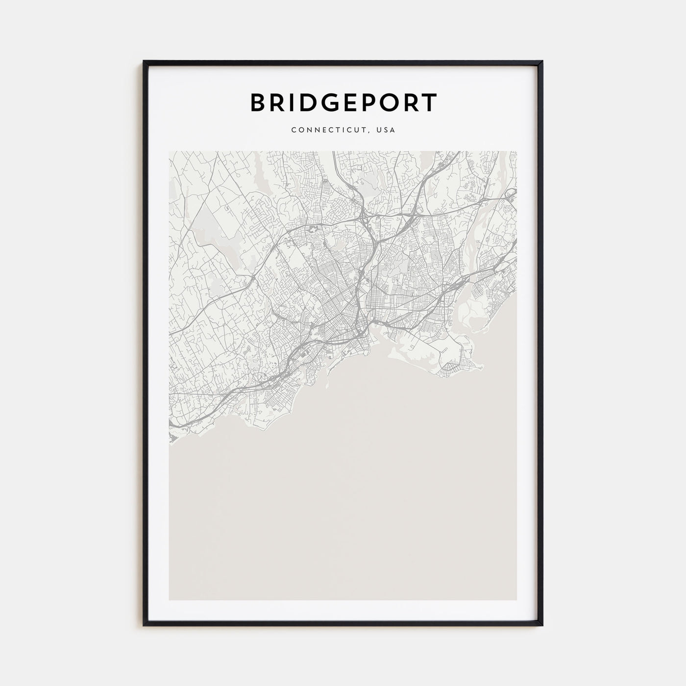 Bridgeport Map Portrait Poster