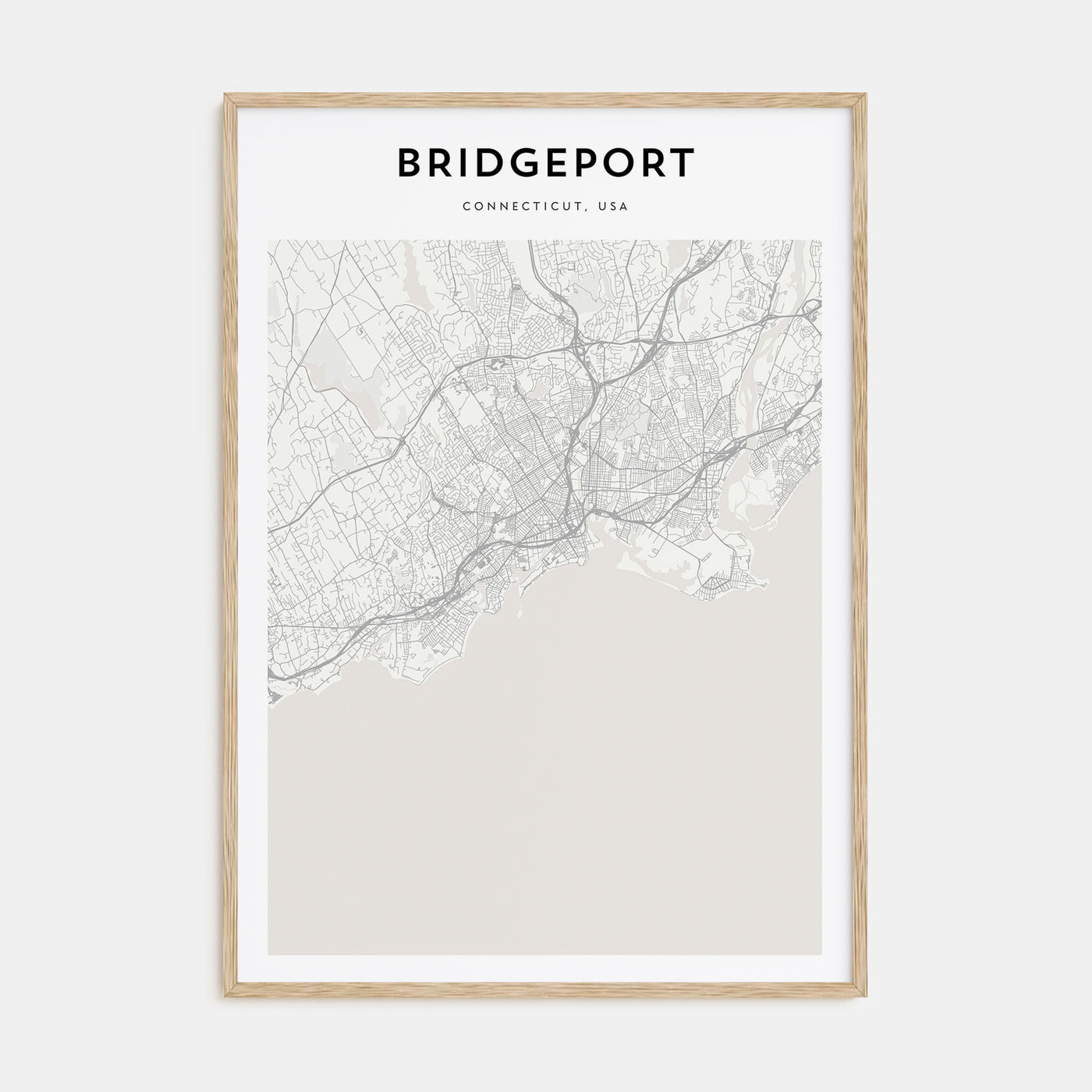 Bridgeport Map Portrait Poster