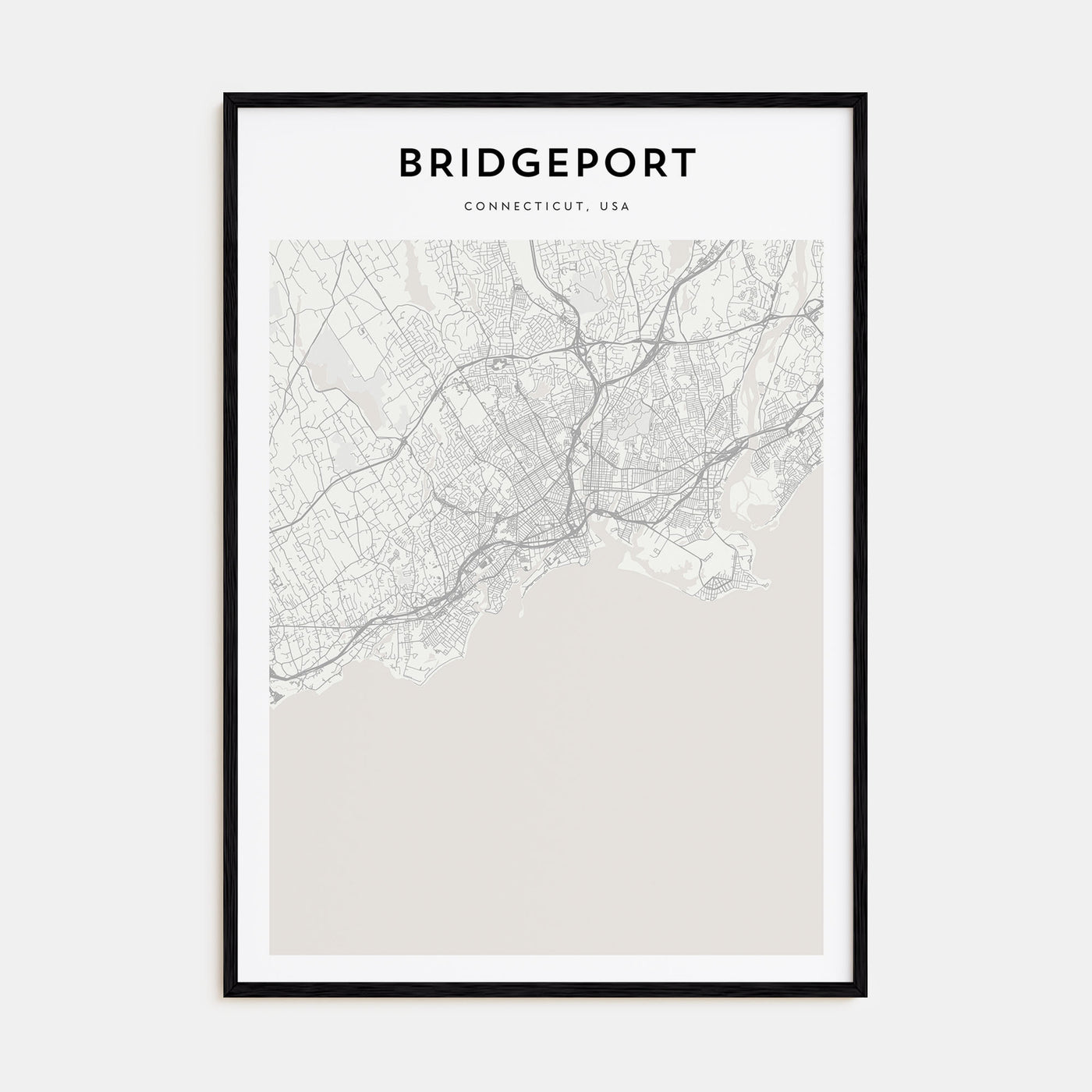 Bridgeport Map Portrait Poster