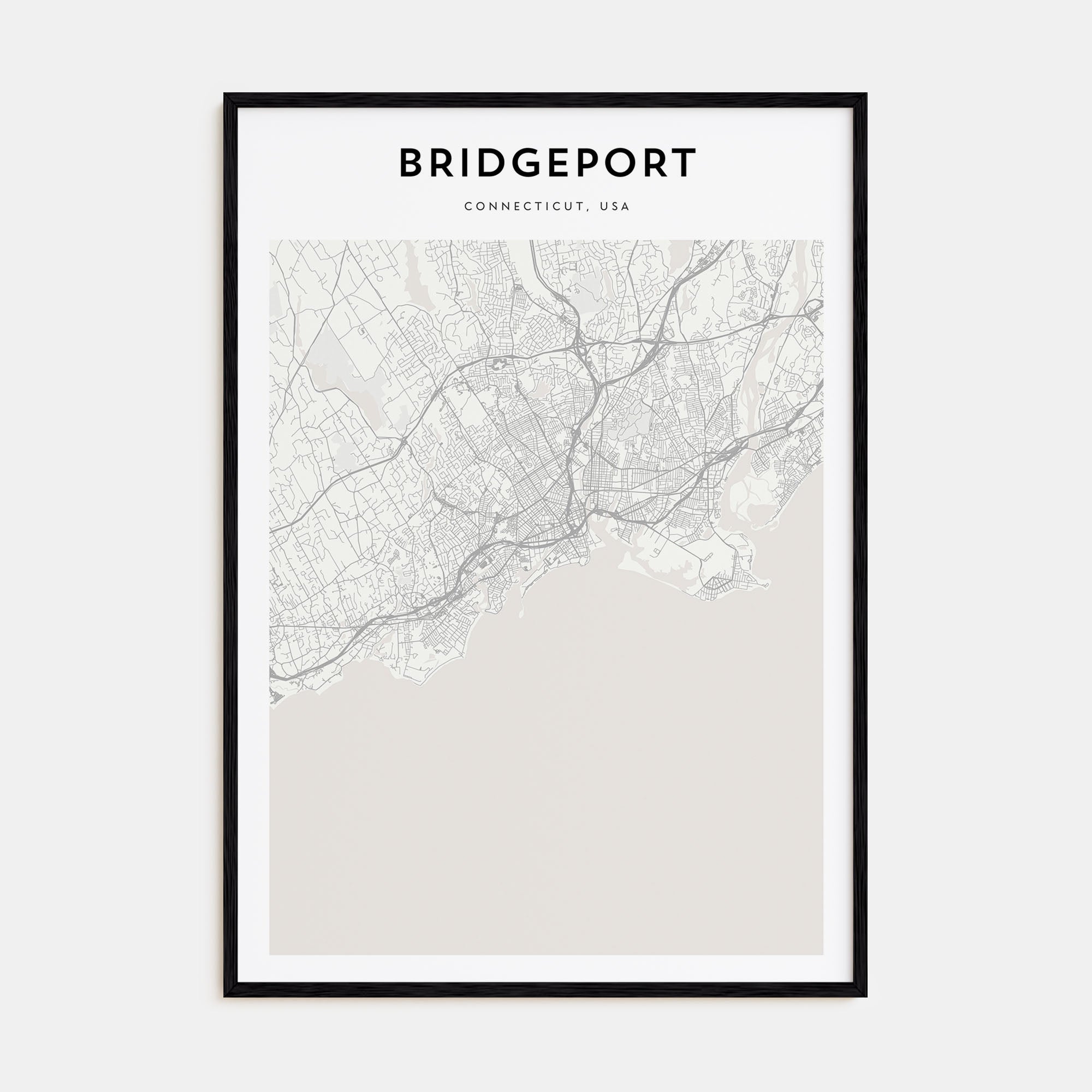 Bridgeport Map Portrait Poster