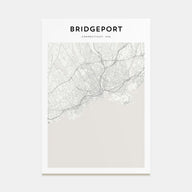 Bridgeport Map Portrait Poster