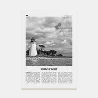 Bridgeport Travel B&W Poster