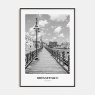 Bridgetown Portrait B&W Poster