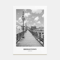 Bridgetown Portrait B&W Poster