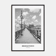 Bridgetown Portrait B&W Poster