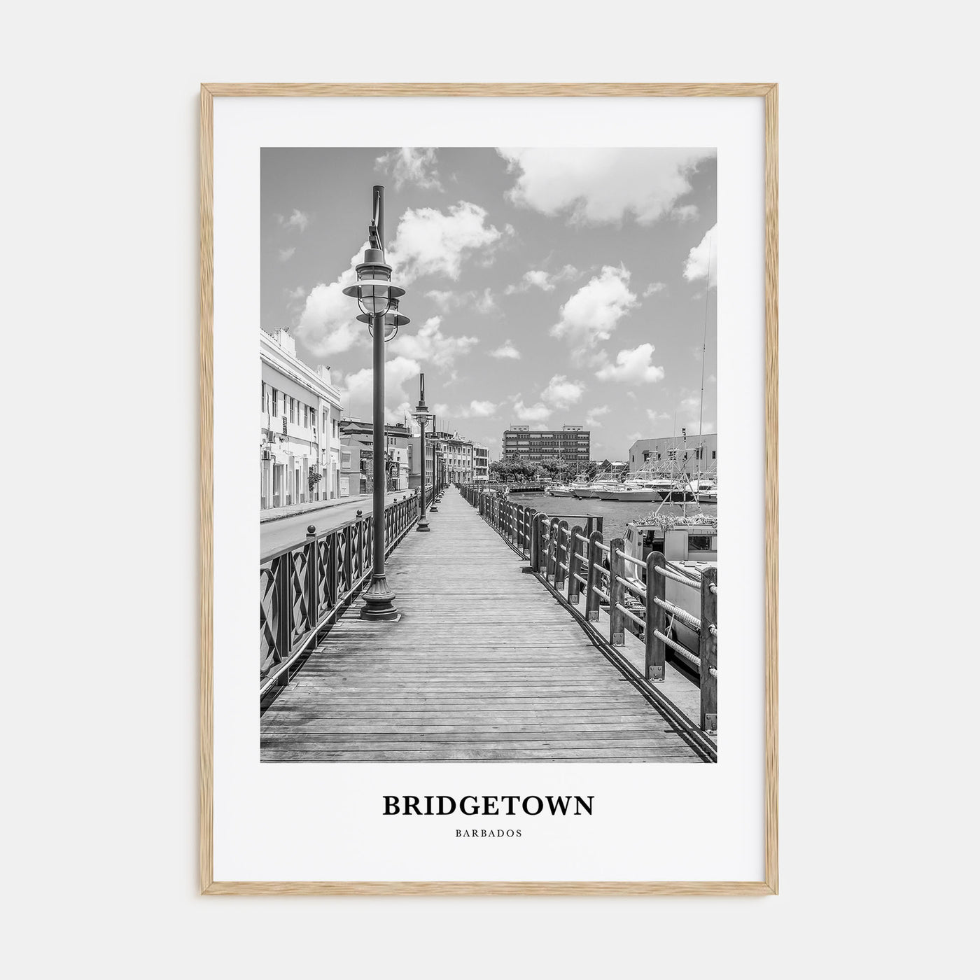 Bridgetown Portrait B&W Poster