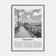 Bridgetown Travel B&W Poster