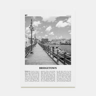 Bridgetown Travel B&W Poster