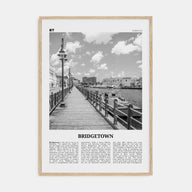 Bridgetown Travel B&W Poster