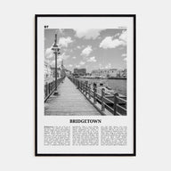 Bridgetown Travel B&W Poster