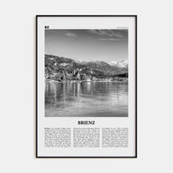 Brienz Travel B&W Poster