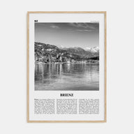Brienz Travel B&W Poster
