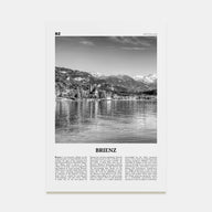 Brienz Travel B&W Poster