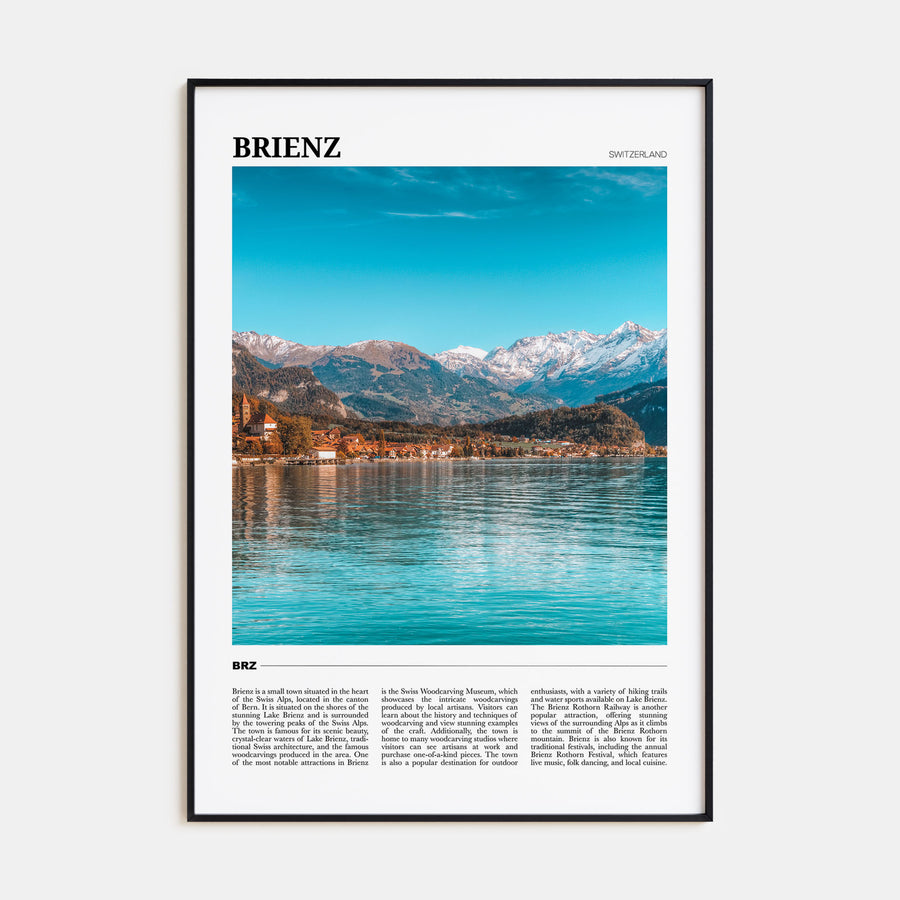 Brienz Travel Color Poster