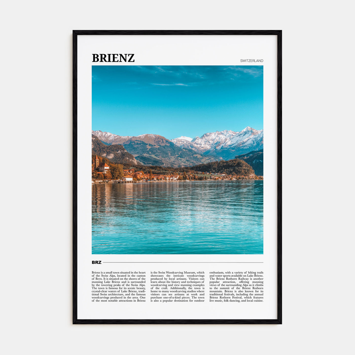 Brienz Travel Color Poster