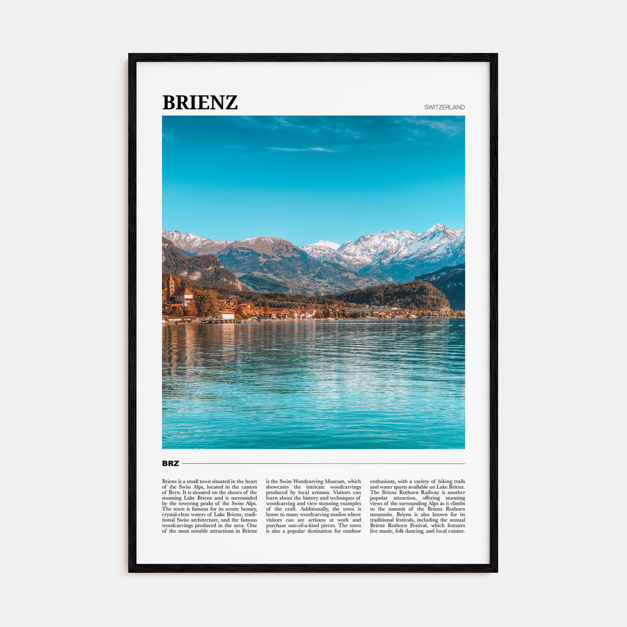 Brienz Travel Color Poster