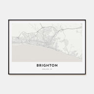 Brighton Map Landscape Poster