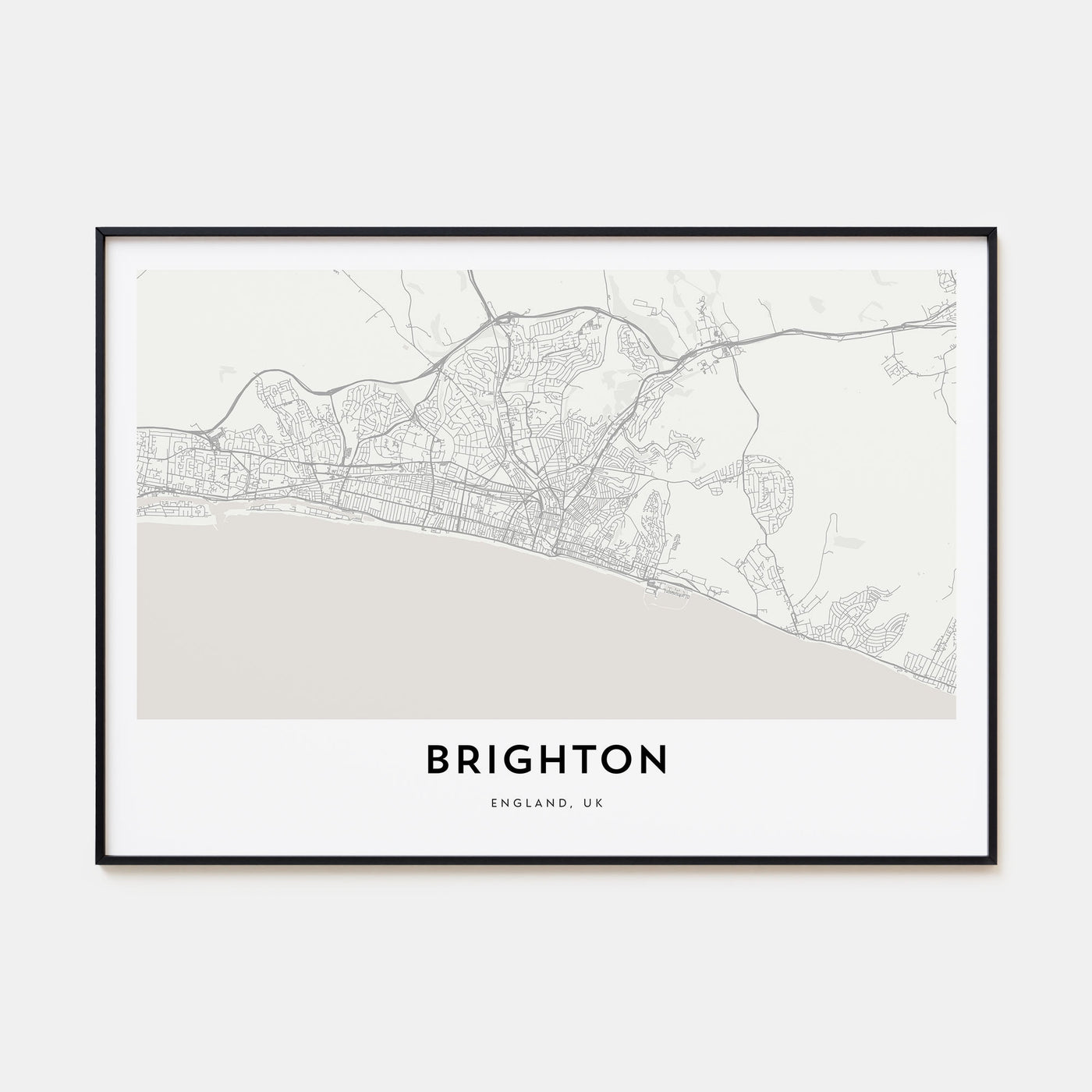 Brighton Map Landscape Poster