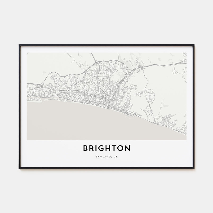 Brighton Map Landscape Poster