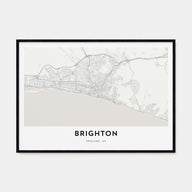 Brighton Map Landscape Poster
