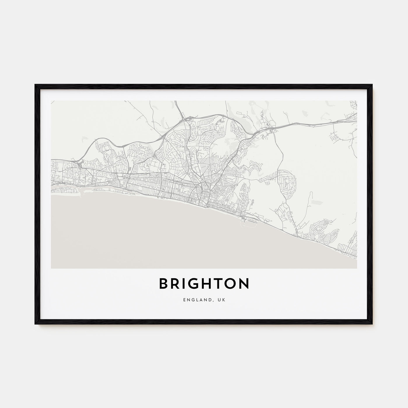 Brighton Map Landscape Poster