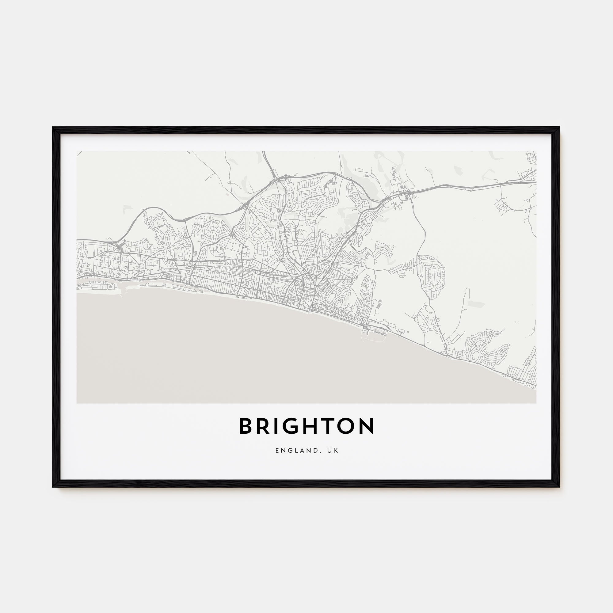 Brighton Map Landscape Poster