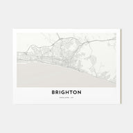 Brighton Map Landscape Poster