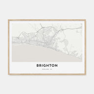 Brighton Map Landscape Poster