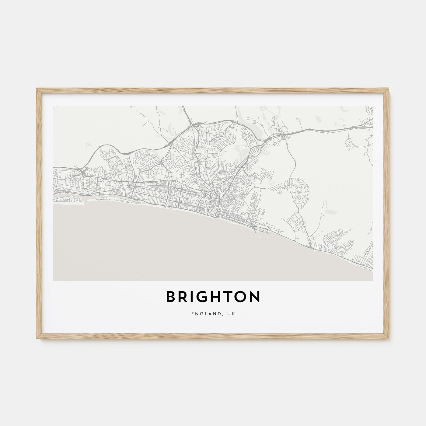 Brighton Map Landscape Poster