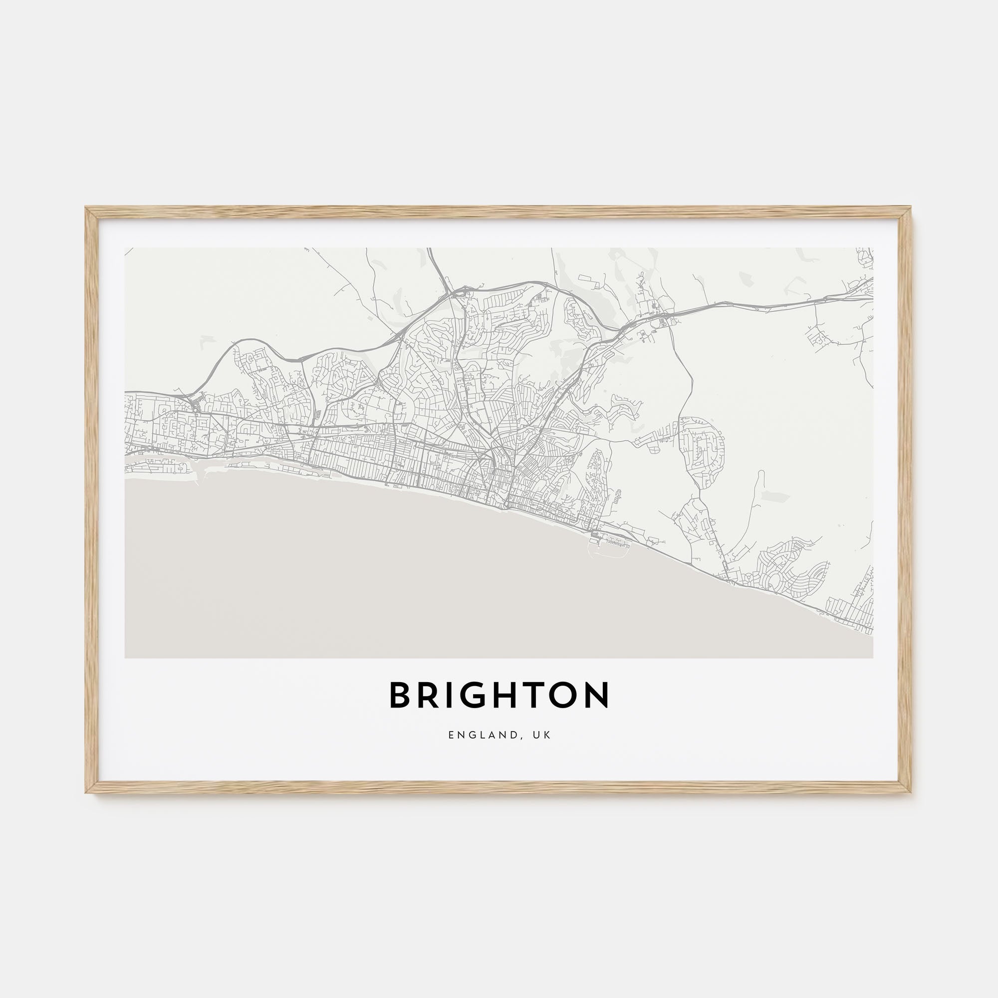 Brighton Map Landscape Poster