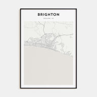 Brighton Map Portrait Poster