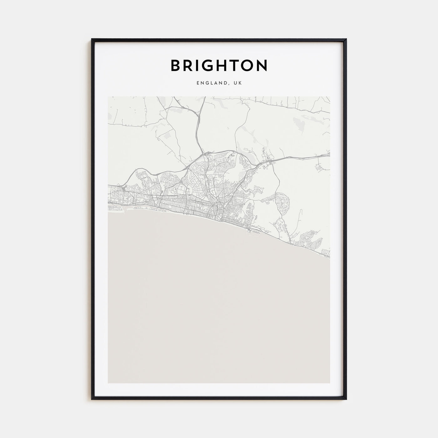Brighton Map Portrait Poster