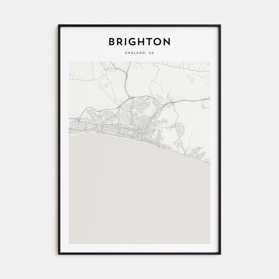 Brighton Map Portrait Poster