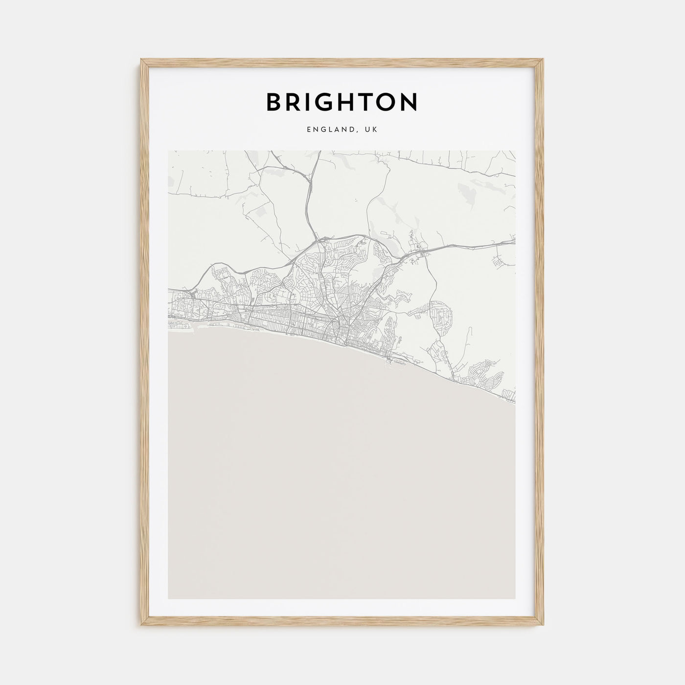 Brighton Map Portrait Poster