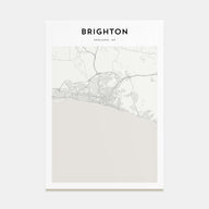 Brighton Map Portrait Poster