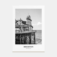 Brighton Portrait B&W Poster
