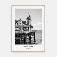 Brighton Portrait B&W Poster