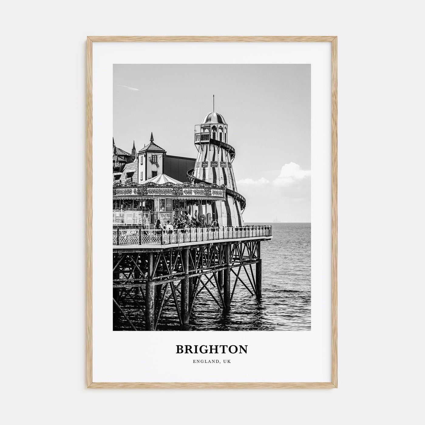 Brighton Portrait B&W Poster