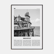 Brighton Travel B&W Poster