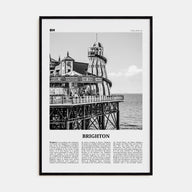 Brighton Travel B&W Poster