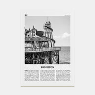 Brighton Travel B&W Poster