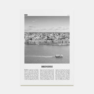 Brindisi Travel B&W Poster
