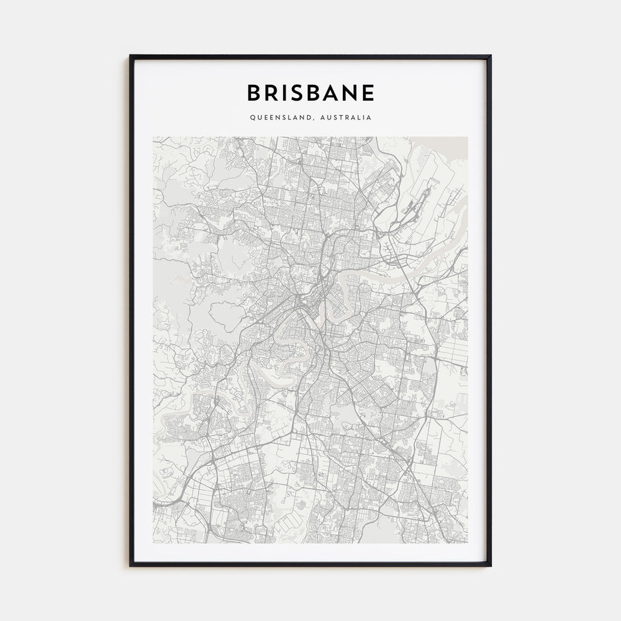 Brisbane Map Portrait Poster