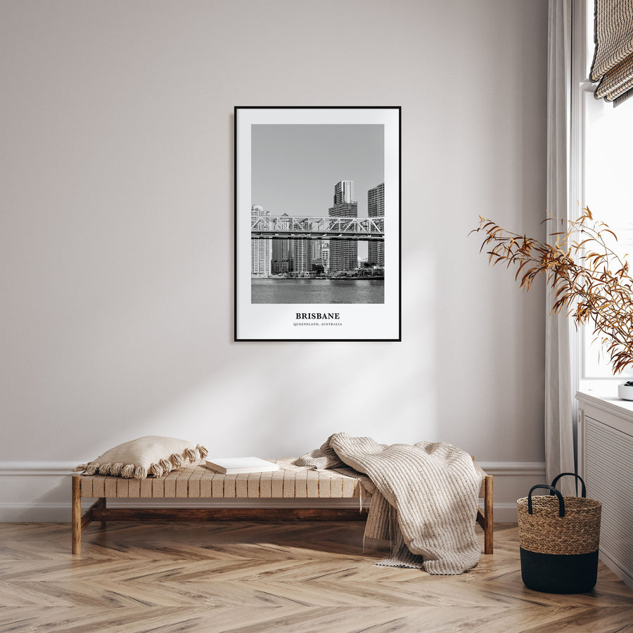 Brisbane Portrait B&W No 1 Poster
