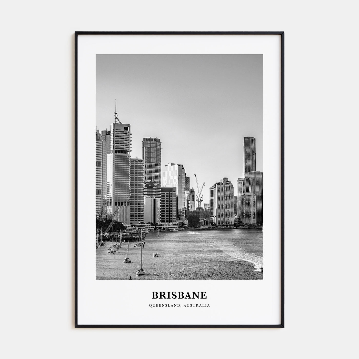 Brisbane Portrait B&W No 2 Poster