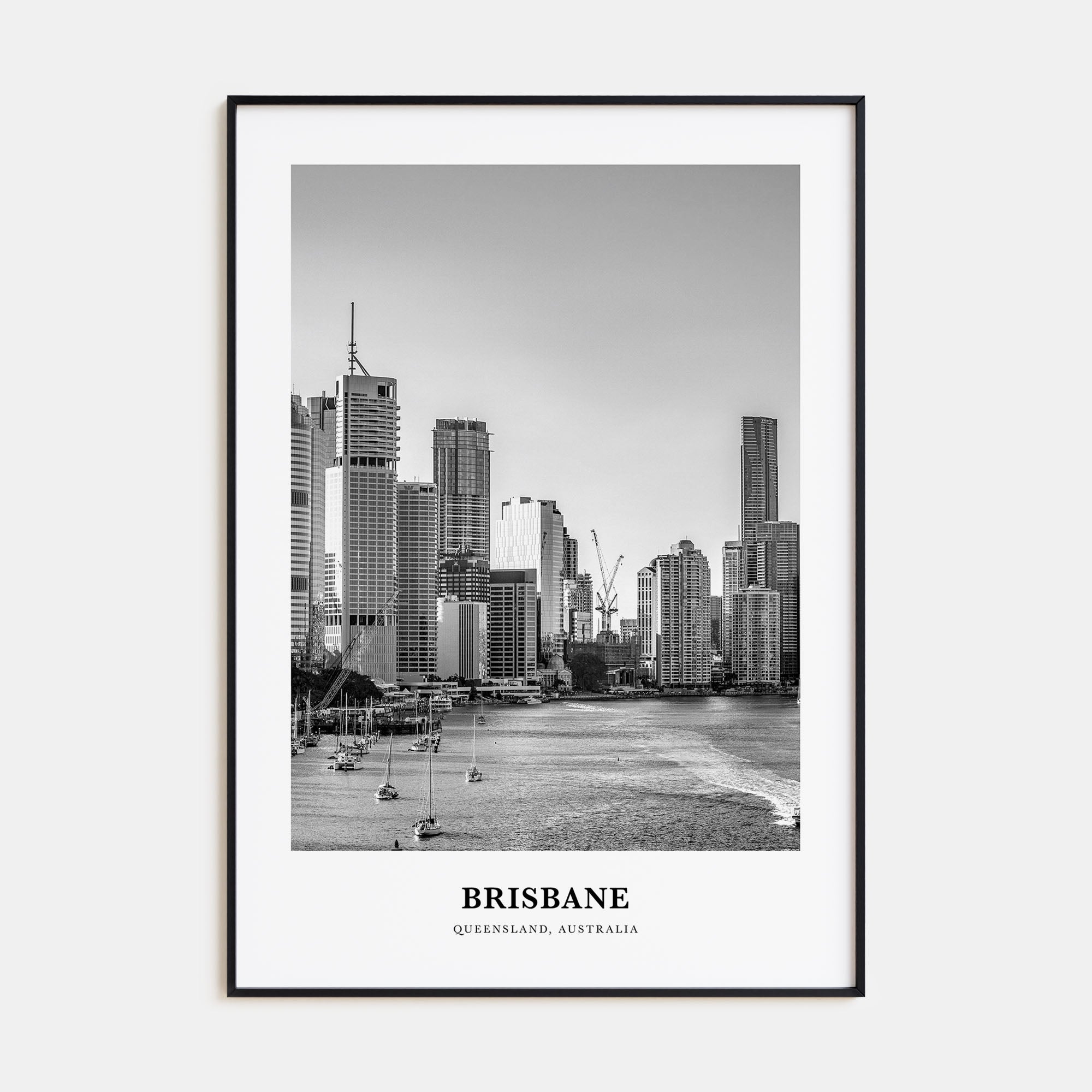 Brisbane Portrait B&W No 2 Poster