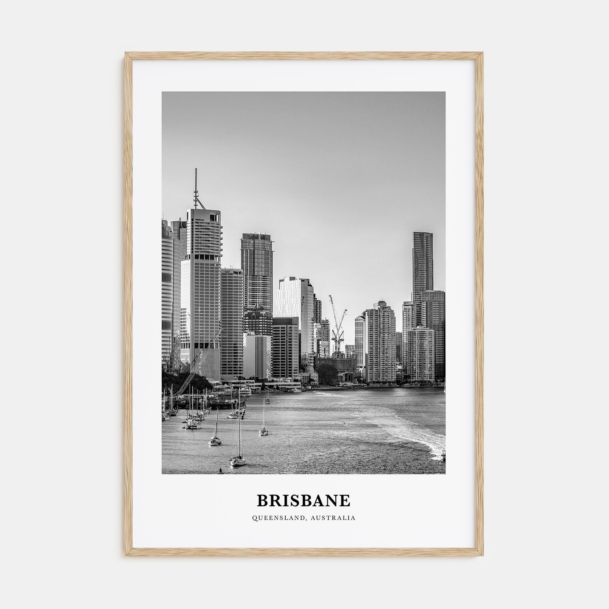 Brisbane Portrait B&W No 2 Poster