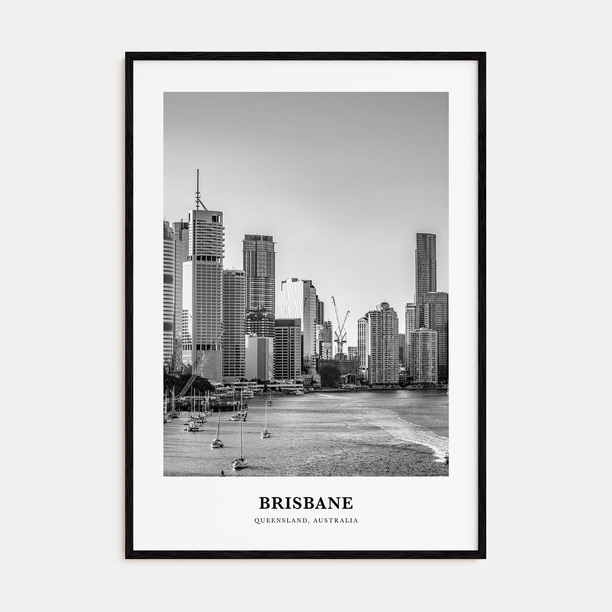 Brisbane Portrait B&W No 2 Poster