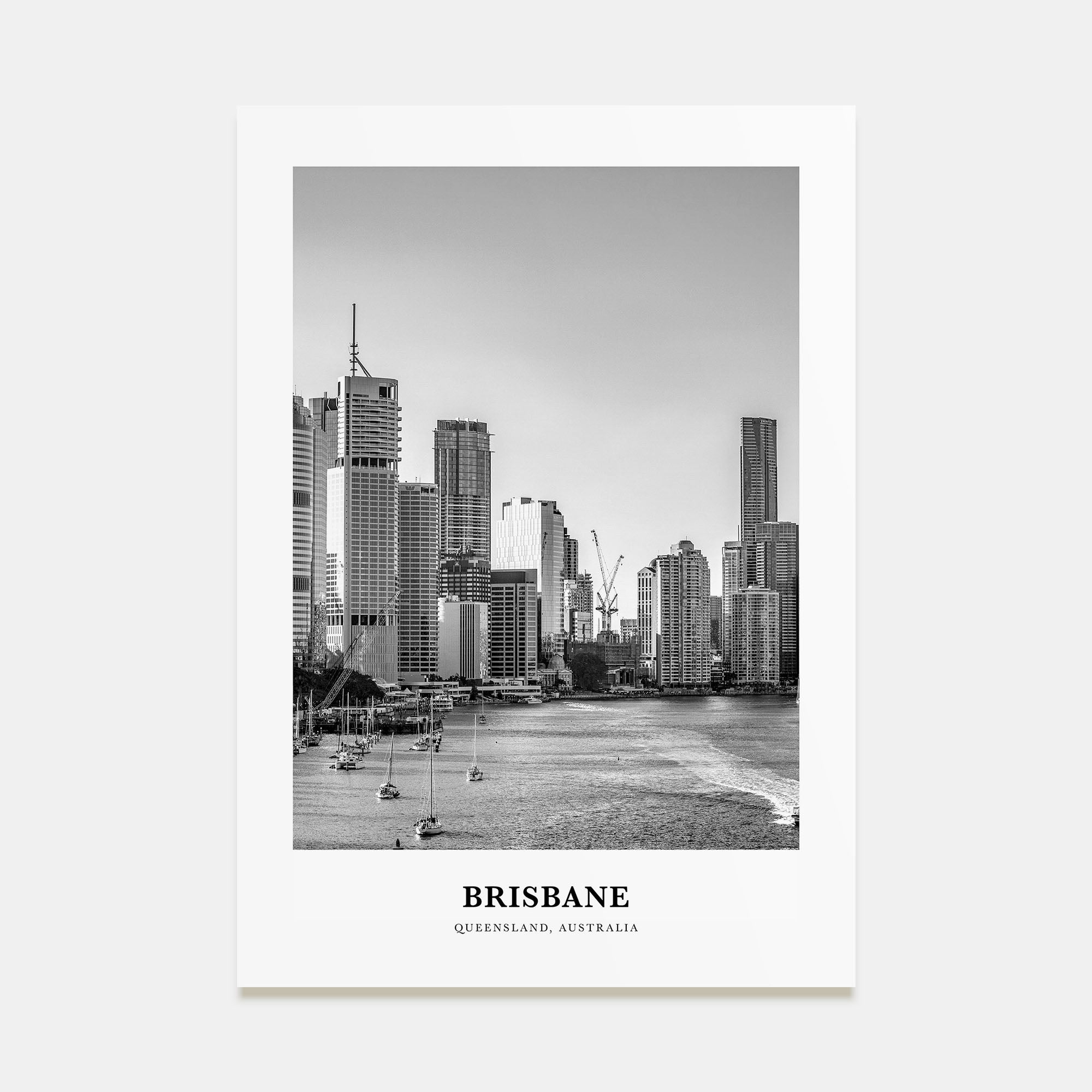 Brisbane Portrait B&W No 2 Poster